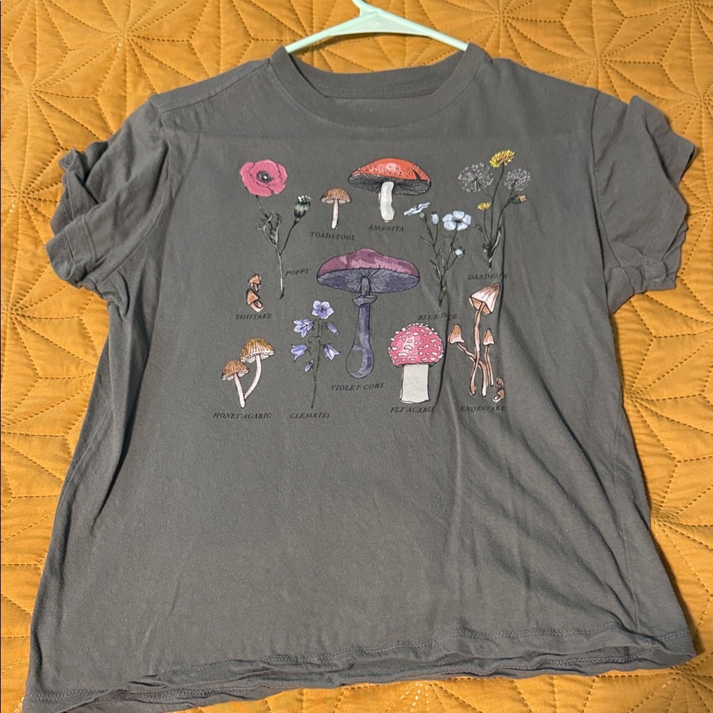 Gray Graphic Women's Top